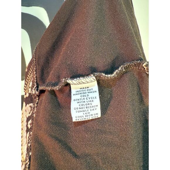 Style & Co. Petite Brown Pink Paisley Faux Wrap Top – Size L - Picture 6 of 9